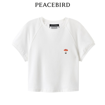 【商场同款】太平鸟VISIONAIRE合作系列2023秋季新款修身针织T恤