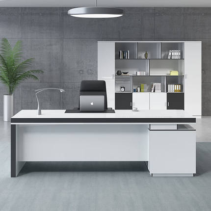 中伟老板桌办公桌简约现代时尚主管桌板式大班台经理桌1.6米