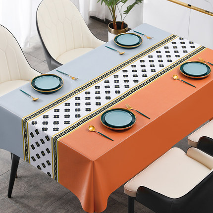 新款高级感桌布宿舍防水防油防烫免洗茶几餐桌桌垫布艺长方形台布