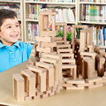 儿童叠叠乐大颗粒木头积木玩具宝宝木质实木方块拼搭益智大块大号