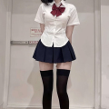 白色短袖衬衫女日系