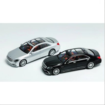 FINE MODEL 1:64 奔驰 BENZ S65 AMG W222 黑色银色合金汽车模型