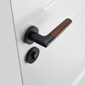 门锁室内新中式卧室房门锁家用分体锁木门锁青古铜静音磁吸门把手