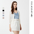 ELLASSAY歌力思夏季新款宽松灯笼袖薄款针织衫女EWD322M11200