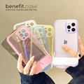 Benefit简约纯色隐形支架壳适用苹果13手机壳iphone14promax新款创意12保护套11小众xsmax透明xr硅胶8plus女7