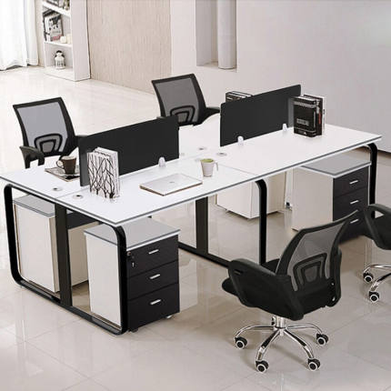观魅办公桌椅组合职员桌员工位4人6人屏风办公桌电脑桌卡位现代简