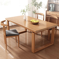 实木餐桌家用小户型吃饭桌子长方形日式大板桌商用桌子餐桌椅组合