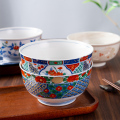 吾山窑日本进口5寸釉下彩饭碗美浓烧手工日式复古家用陶瓷汤面碗