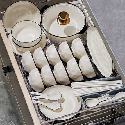碗碟套装家用2024新款简约现代高级感陶瓷碗筷碗具碗盘子餐具套装