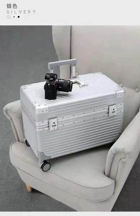 正品空乘拉杆箱机长登机上翻盖行李箱网红小型男18寸相机摄影手提