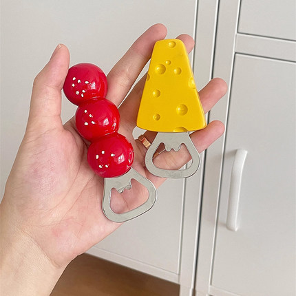 创意磁吸开瓶器糖葫芦奶酪设计开盖神器冰箱贴瓶盖起子家用可爱