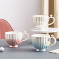 珍珠早餐杯欧式创意陶瓷杯ins少女心办公室咖啡杯精致水杯燕麦杯