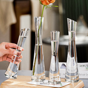 小花瓶北欧风格ins风客厅插花摆件玻璃透明水养鲜花迷你简约花器