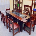 老船木家用弧形全实木茶台办公室功夫茶几客厅茶桌椅组合套装一体