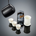 旅行茶具便携茶具套装玻璃一壶三杯品茗杯便携户外茶壶小套快客杯