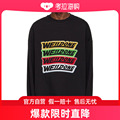香港直邮We11Done男士女士T恤黑色简约字母WD-TT1-22-653-U-BK
