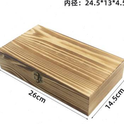 速发厂促厂促促长方形礼品包装盒盒复古薄木质小号木盒子大桌面收