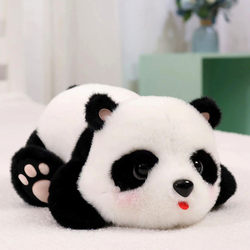 可爱小熊猫玩偶睡觉公仔花花大熊猫毛绒玩具抱枕幼崽男女生日礼物