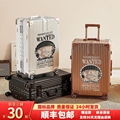 行李箱女20寸日系卡通涂鸦拉杆箱大容加厚铝框子母旅行箱男24寸