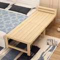 实木拼接折叠床加宽单人床儿童带护栏小床午休床加长加宽折叠木床