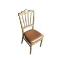 酒店婚庆宴会椅铁艺餐椅铝合金拿破仑软包靠背椅竹节古堡椅休闲椅