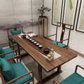 全实木一体泡茶桌椅组合功夫大板禅意几办公室家用原木新中式茶台