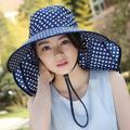 防晒帽女夏季帽子遮脸太阳帽干活面罩凉帽防紫外线采茶骑车遮阳帽