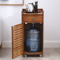 Z竹世界纯净水桶柜自动上水饮水机柜办公室家用移动茶水柜茶台桶