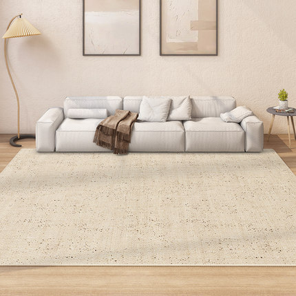 纯色客厅地毯卧室现代简约沙发茶几床边毯侘寂风北欧日式素色地垫