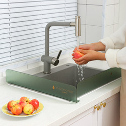 亚克力水槽挡水板水池台面隔水洗碗池洗菜盆挡水条厨房防溅水神器
