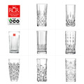 意大利进口RCR水晶玻璃水杯家用刻花浮雕玻璃杯饮品杯果汁杯杯架