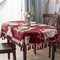 新品欧式椭圆形桌布台布餐桌垫布艺茶几垫长方形家用客厅轻奢风折