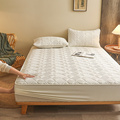 A类大豆纯棉床笠单件加厚夹棉床垫保护罩席梦思床罩防滑固定床套