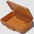 塑料手提小箱子PE朔胶安全橘红色吹塑五金工具仪器设备包装箱家用