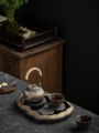 陶瓷干泡台小型简易储水茶盘功夫茶具套装家用禅意壶承蓄水式托盘