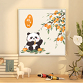 熊猫数字油画diy手绘填色 卡通可爱装饰油彩画手工涂色丙烯画定制