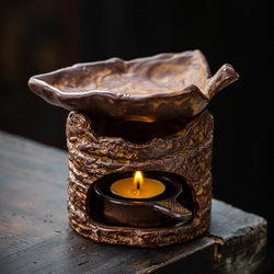 中式复古焙茶炉陶瓷茶叶提香器蜡烛加热烤茶炉醒香香薰炉茶道用品
