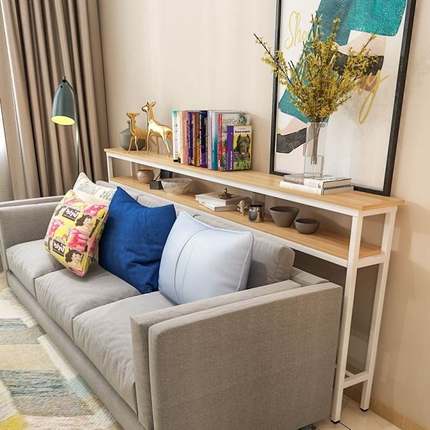 床头靠背置物架边桌长条窄夹缝置物架小尺寸功能沙发后置物架定制