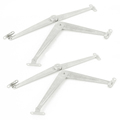 Furniture Cabinet Lid Support Hinge Stay Pair  Silver Tone