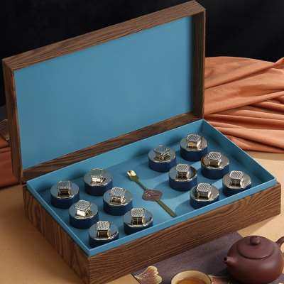 高档小罐茶叶包装盒空礼盒枸杞虫草茶红茶岩茶滇红碎银子通用礼盒