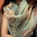 Sweet girl silk scarves cappa women long shawl neck scarf