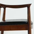 定制定制北欧实木椅子饭店家用总统椅餐厅咖啡厅餐饮店扶手软垫椅