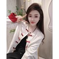 新中式女装中国风白色外套