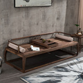现代新中式黑胡桃木罗汉床榻定制全实木家具禅椅禅意沙发床明式床
