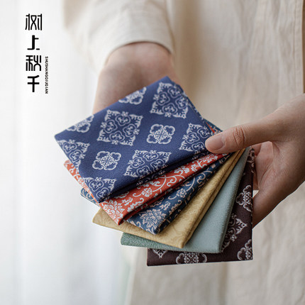 中式复古柔软棉麻茶巾布古典手工吸水高档茶道零配件垫壶拭水方巾