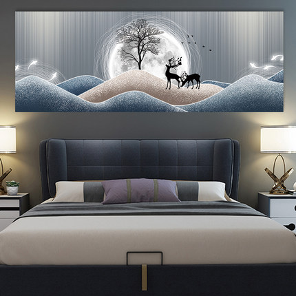 卧室床头装饰画自粘墙贴纸画酒店宾馆民宿客厅沙发背景墙壁纸贴画