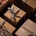 复古桐木盒正方形陶瓷茶杯子锦盒包装盒木质礼盒空盒子定制礼品盒