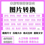图片格式转换照片修改raw png psd bmp webp tiff heicf转pdf jpg