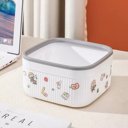 桌面垃圾桶可爱小纸篓客厅吐骨盒床头收纳盒办公室创意零食果皮盒