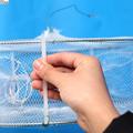 新品白色圆形捕鱼笼捕虾笼虾网折叠渔网捕鱼网黄鳝笼子捕鱼工具带